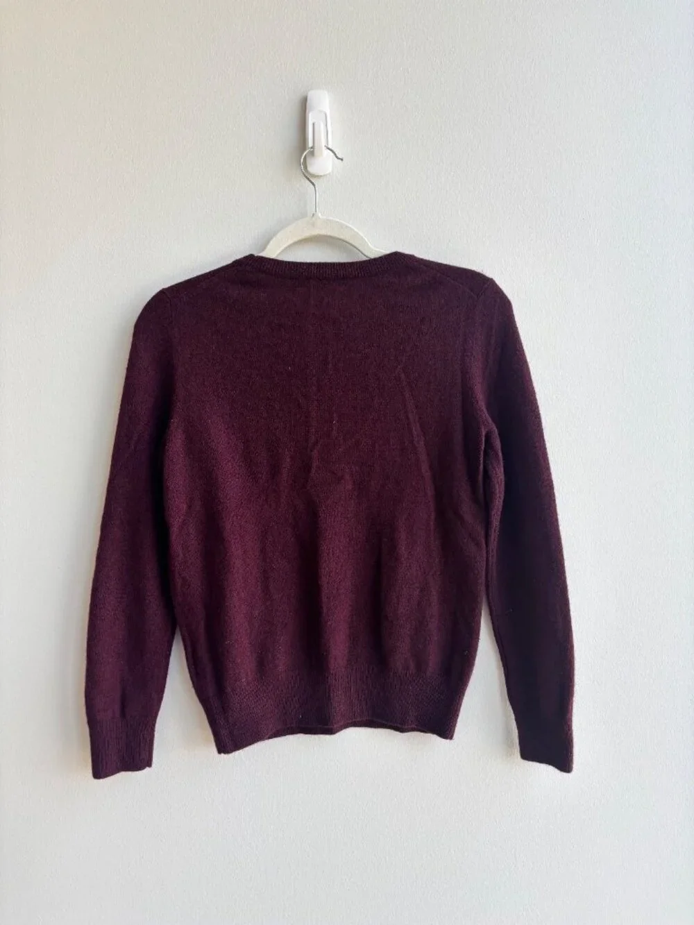 Quince 100% Mongolian Cashmere Crewneck Sweater | Size S | Burgundy